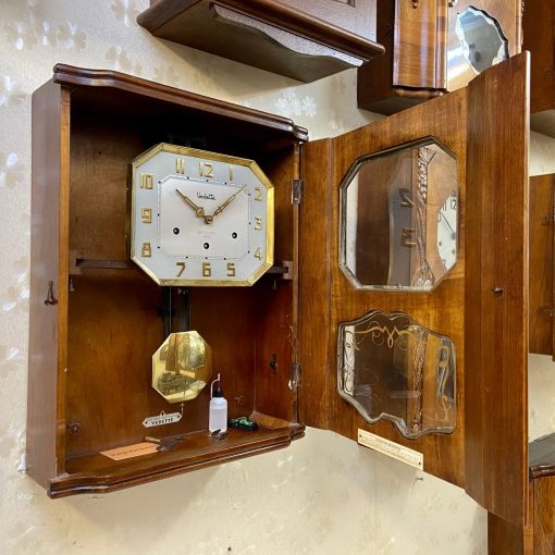Đồng hồ Vedette thùng bè số nổi vàng đẹp sang trọng từ Pháp