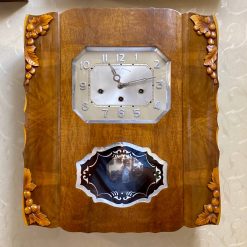 Đồng hồ Girod thùng bè bốn bông mặt số nổi mạ Crom cực đẹp 