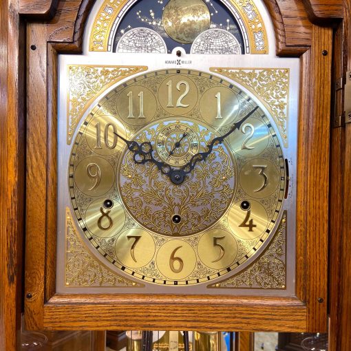 Đồng hồ tạ cây ba buồng Howard miller thùng sồi trưng bày sang trọng chơi 3 bản nhạc