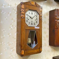 Đồng hồ Girod thùng dài chạm trổ kính rào từ Pháp 