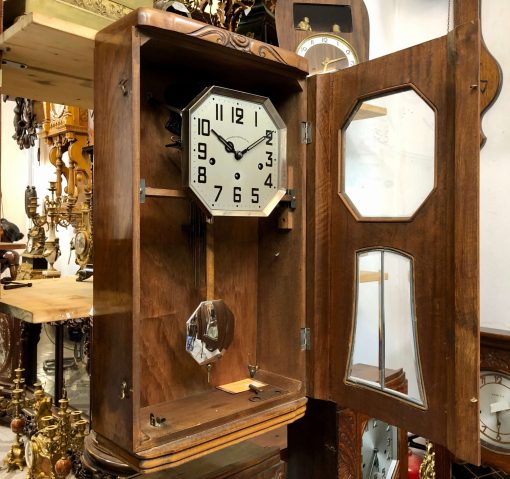 Đồng hồ girod thùng dài chạm trổ hoa văn đẹp hiếm thấy nhập Pháp