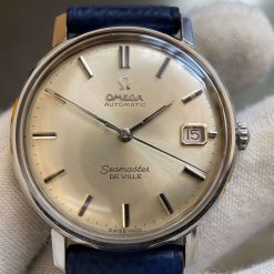 ĐỒNG HỒ OMEGA SEAMASTER DE VILL CỌC CÀI ĐÁ ĐEN VỎ THÉP BÉN CẠNH THỤY SỸ 