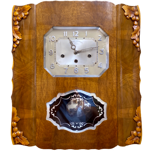 Đồng hồ Girod thùng bè bốn bông mặt số nổi mạ Crom cực đẹp