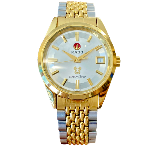 Đồng hồ Rado Golden horse bọc vàng 18K dây demi