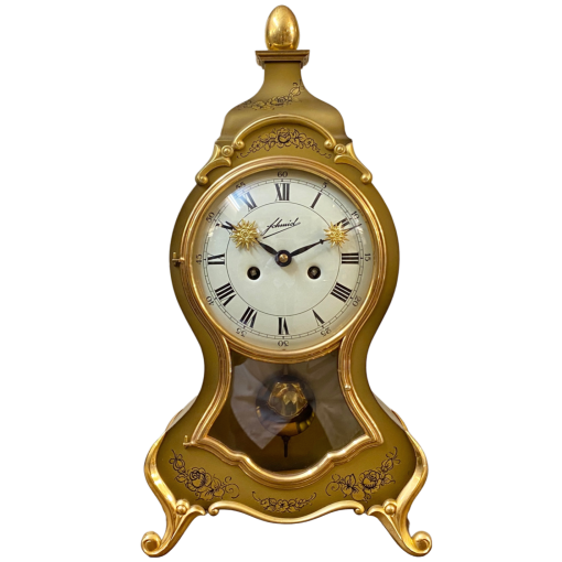 Đồng hồ cổ Boulle thiết kế độc đáo cùng bộ mặt số men la mã và bộ máy vách đồng vàng