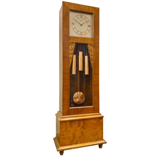 Đồng hồ tủ cây Vedette Pháp số vàng hồng 10 gông 11 búa chơi 2 bản nhạc cùng cơ chế lên cót tự động
