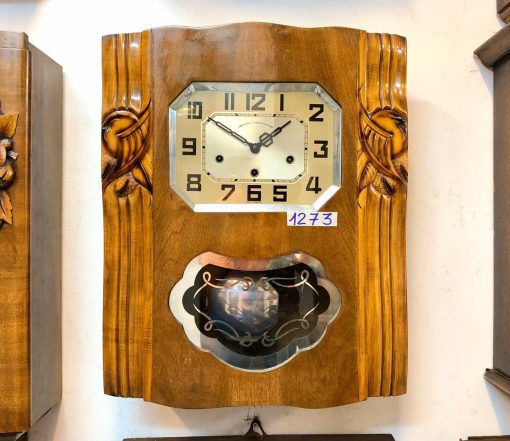 Đồng hồ Odo 54/8 thùng bè vân nu gợn sóng trạm trổ chùm đào nhập pháp