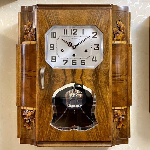 Đồng hồ Girod thùng bè khung đẹp nổi bật vân gỗ nu từ Pháp