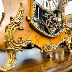 Đồng Hồ Boulle mặt men họa tiết đồng nhập pháp 