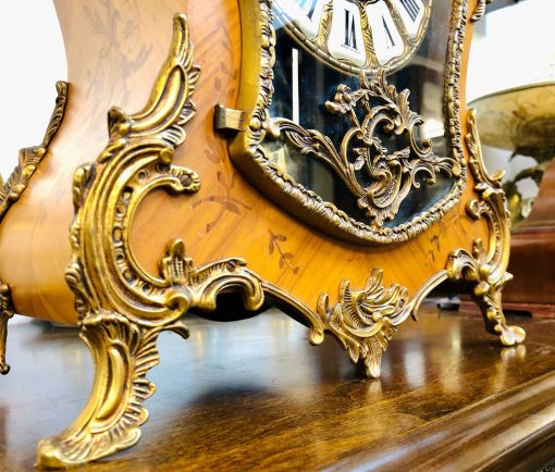 Đồng Hồ Boulle mặt men họa tiết đồng nhập pháp