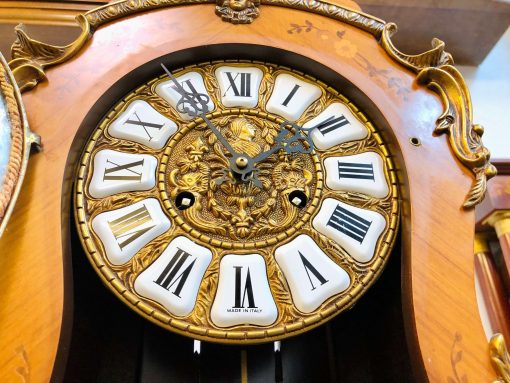 Đồng Hồ Boulle mặt men họa tiết đồng nhập pháp