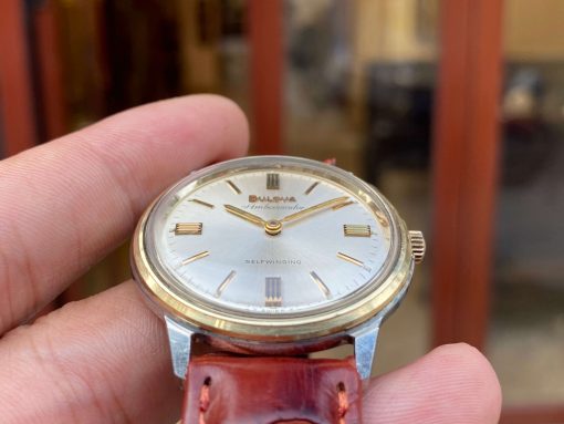 Đồng Hồ Bulova Ambassador Tự Động Siêu Mỏng Niềng 14k Gold Đẹp Trên 95%
