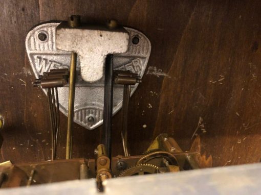 Đồng hồ Jura vỏ thùng bè màu cánh gián 8 côn chơi bản nhạc Westminster