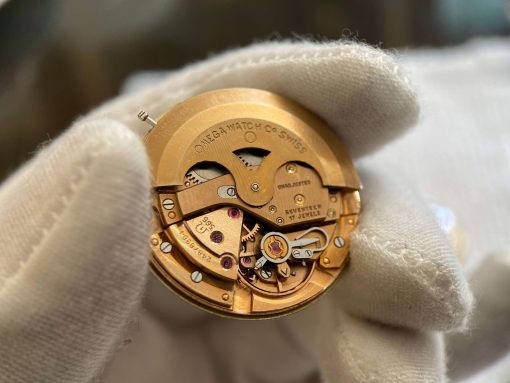 Đồng hồ Omega Semaster De Ville kim cọc vàng niềng càng 14k đẹp trên 95% Thụy Sỹ