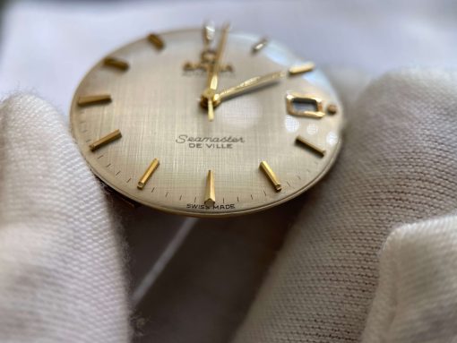 Đồng hồ Omega Semaster De Ville kim cọc vàng niềng càng 14k đẹp trên 95% Thụy Sỹ