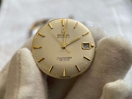 Đồng hồ Omega Semaster De Ville kim cọc vàng niềng càng 14k đẹp trên 95% Thụy Sỹ
