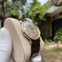 Đồng hồ Omega Semaster De Ville kim cọc vàng niềng càng 14k đẹp trên 95% Thụy Sỹ 