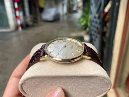 Đồng hồ Omega Semaster De Ville kim cọc vàng niềng càng 14k đẹp trên 95% Thụy Sỹ