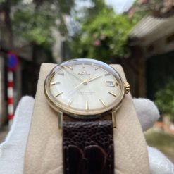 Đồng hồ Omega Semaster De Ville kim cọc vàng niềng càng 14k đẹp trên 95% Thụy Sỹ 
