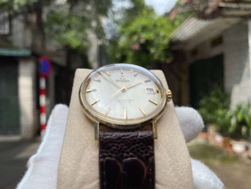 Đồng hồ Omega Semaster De Ville kim cọc vàng niềng càng 14k đẹp trên 95% Thụy Sỹ