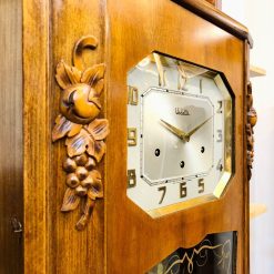 Đồng hồ Vedette số nổi vàng thùng chùm đào trạm trổ đẹp nhập pháp