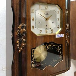 Đồng hồ vedette số nổi vàng thùng gỗ vân đẹp màu nhập Pháp