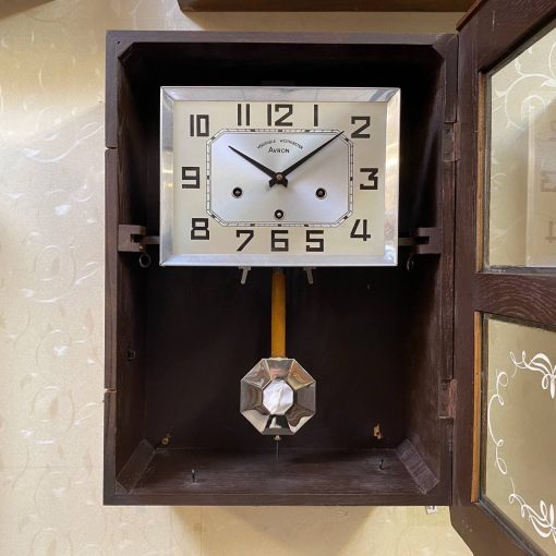 Đồng hồ ODO 62/8 thùng sồi chạm trổ đẹp tân cổ từ Pháp