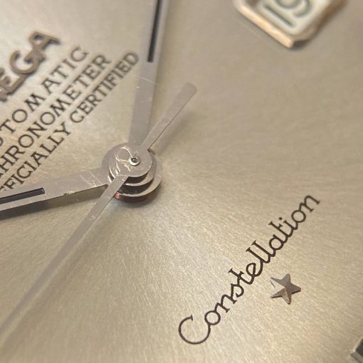 Đồng hồ cổ Omega Constellation 5 dòng chứ có chứng chỉ Chronometer tiêu chuẩn thời gian vỏ SS