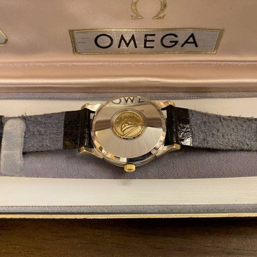 Đồng hồ Omega Constellation demi vàng mặt bát quái càng gãy cực đẹp