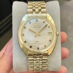 Đồng hồ đeo tay Longines vàng đúc 14k dây zin bọc vàng