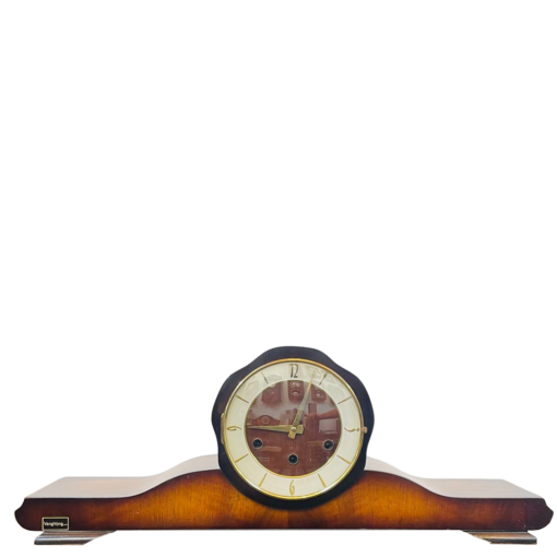 Đồng hồ để bàn Vedette Pháp số nổi vàng thùng nu piano