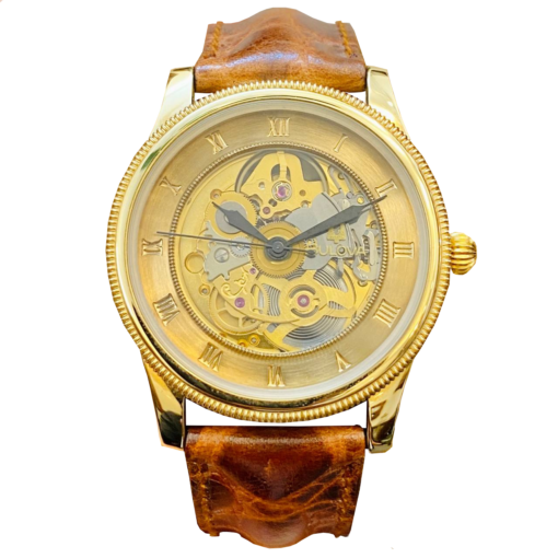 Đồng hồ đeo tay Bulova Thuỵ Sĩ mặt la mã máy lộ thiên 38.5mm
