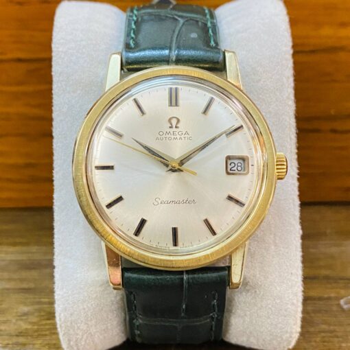 Đồng hồ đeo tay Omega Seamaster Cap Gold mặt trải tia