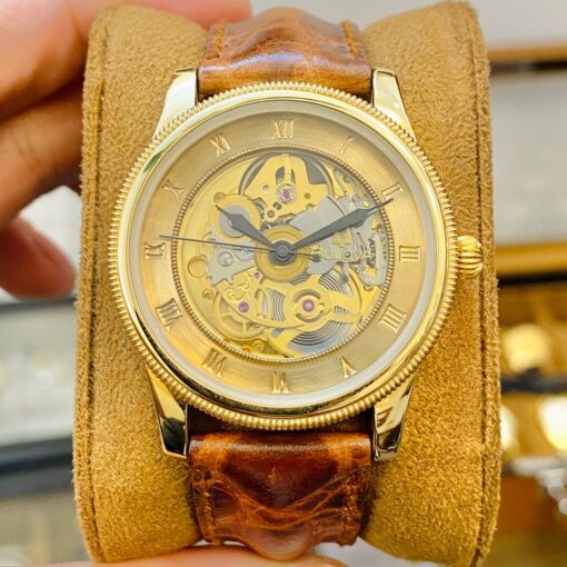 Đồng hồ đeo tay Bulova Thuỵ Sĩ mặt la mã máy lộ thiên 38.5mm