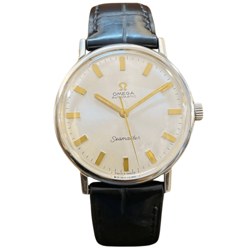 Đồng hồ đeo tay Omega Seamaster kim cọc số vàng automatic