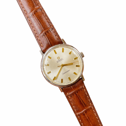 Đồng hồ đeo tay Omega Seamaster kim cọc số vàng automatic