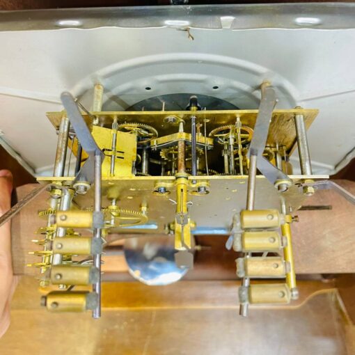 Đồng hồ cổ Vedette 8/8 thùng nu chạm bông lúa mạch - Hình ảnh 12