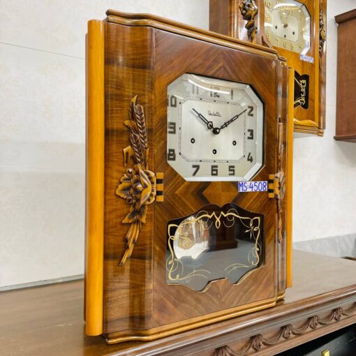 Đồng hồ cổ Vedette 8/8 thùng nu chạm bông lúa mạch - Hình ảnh 4