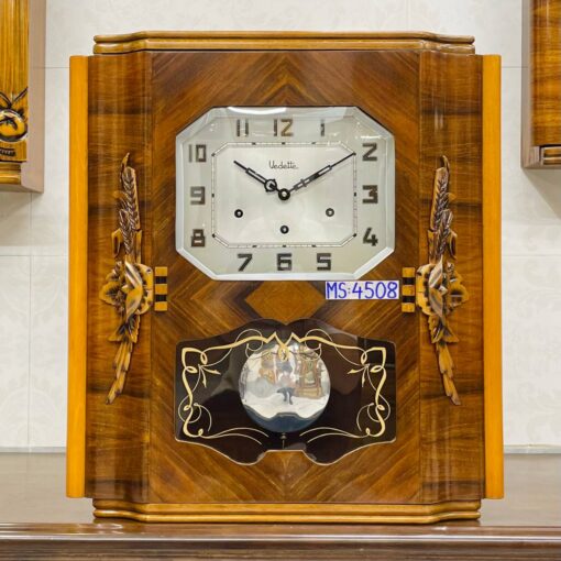 Đồng hồ cổ Vedette 8/8 thùng nu chạm bông lúa mạch - Hình ảnh 2