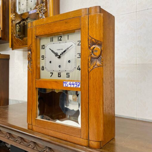Đồng hồ cổ Vedette 8/8 thùng trạm 2 bông đào chuông hay - Hình ảnh 3