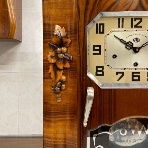 Đồng hồ cổ Odo 54/8 thùng chạm bông nho chuông hay - Hình ảnh 5