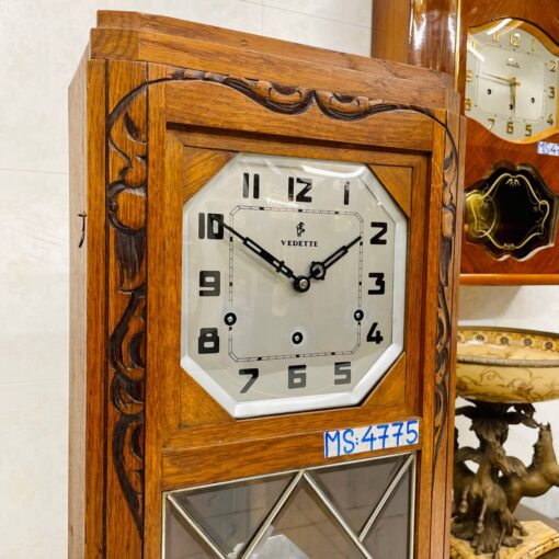 Đồng hồ cổ Vedette 8/8 thùng sồi chuông ngân - Hình ảnh 3