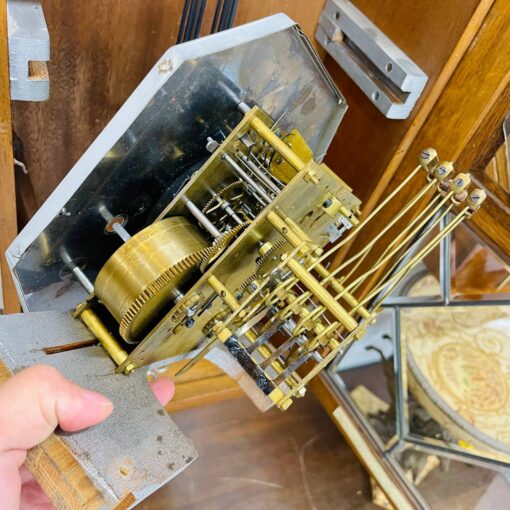 Đồng hồ cổ Vedette 8/8 thùng sồi chuông ngân - Hình ảnh 12