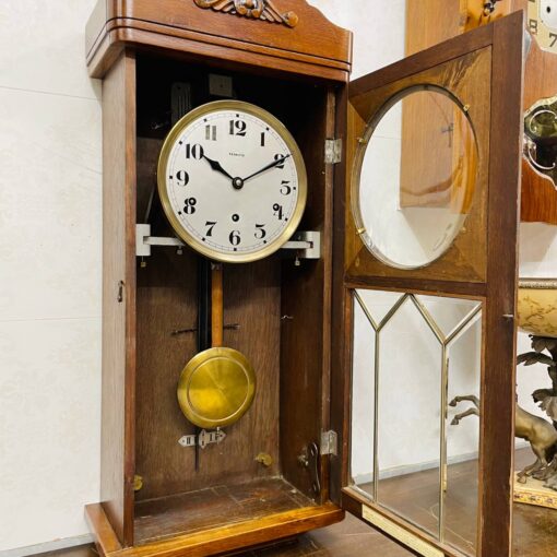 Đồng hồ cổ Vedette 8/8 thùng sồi hoa mặt số tròn - Hình ảnh 5