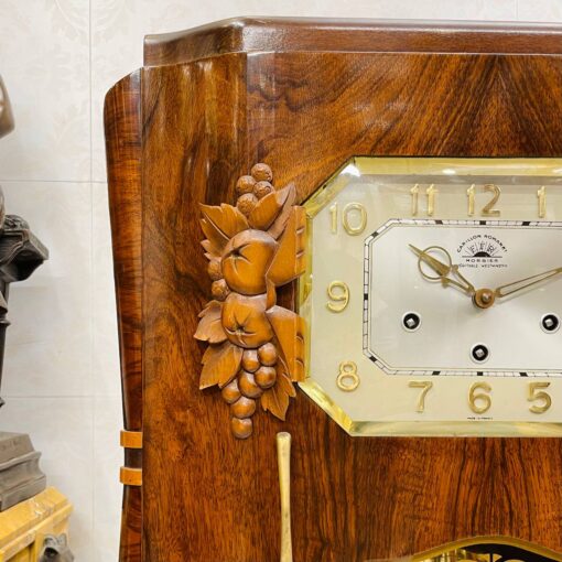 Đồng hồ cổ FFR 8/8 thùng nu đào số nổi vàng - Hình ảnh 5