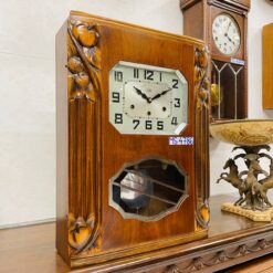 Đồng hồ cổ Jura 8/8 thùng nu chạm trổ 4 bông đào