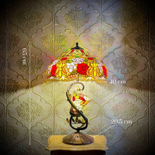 Đèn bàn Tiffany vũ điệu hoa hồng - Hình ảnh 2