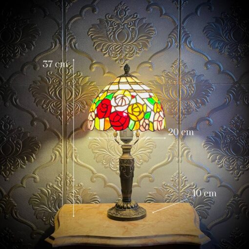 Đèn bàn Tiffany Rose ánh sáng của sự lãng mạn và sang trọng - Hình ảnh 2