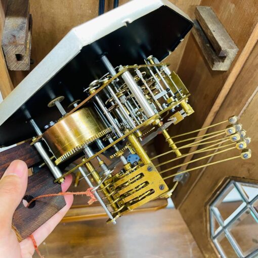 Đồng hồ cổ Junghans 8/8 thùng nu đào kính rào - Hình ảnh 9