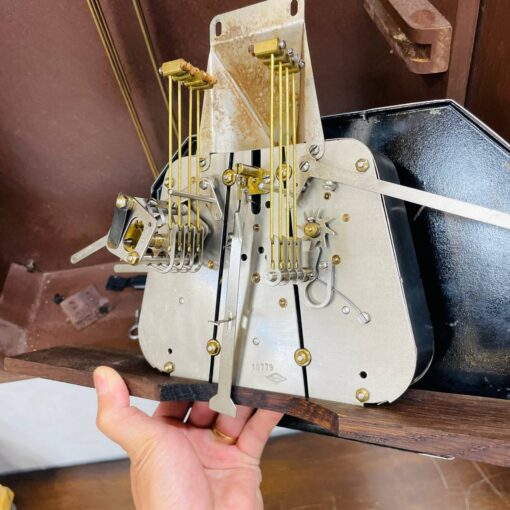 Đồng hồ cổ Girod 8/8 thùng sồi hoa 2 bản nhạc - Hình ảnh 7